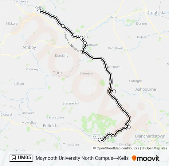 UM05 Bus Line Map