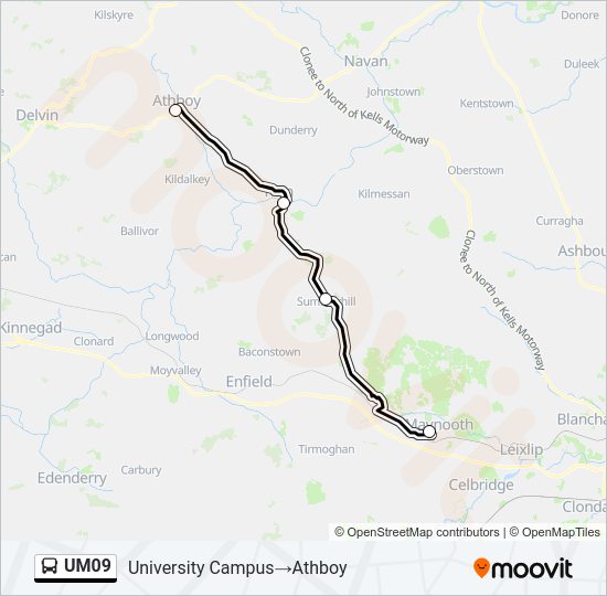 UM09 Bus Line Map