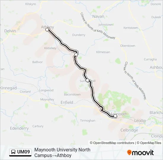 UM09 Bus Line Map