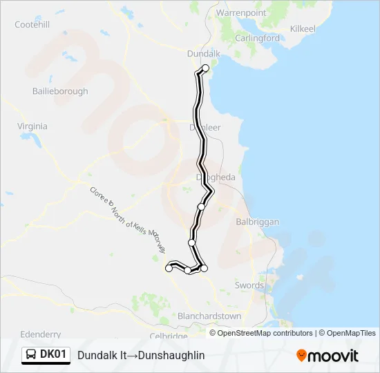 DK01 Bus Line Map