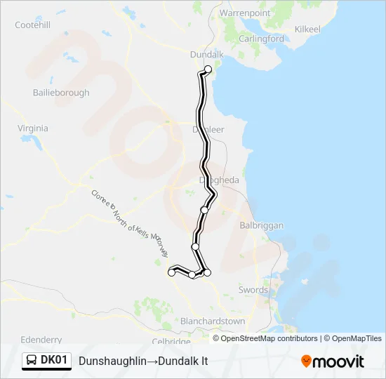 DK01 Bus Line Map