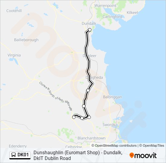 DK01 bus Line Map