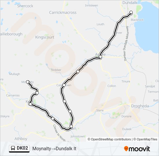 DK02 bus Line Map