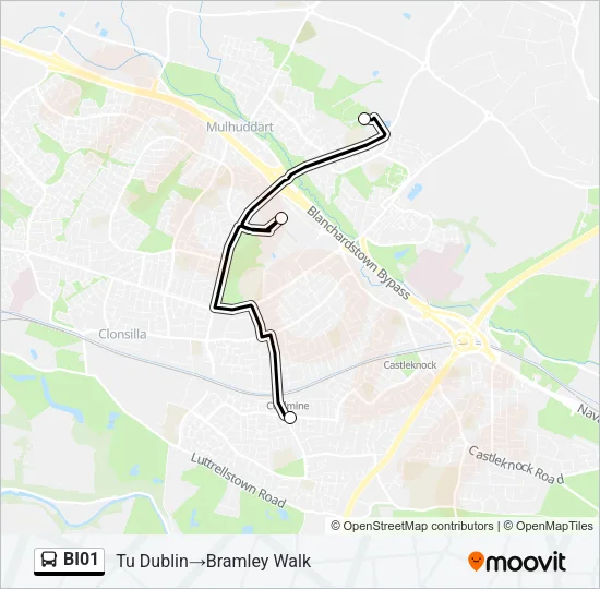 BI01 Bus Line Map