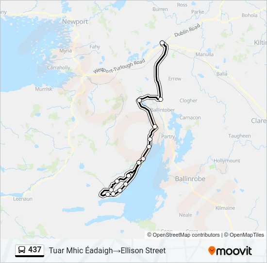 437 Bus Line Map