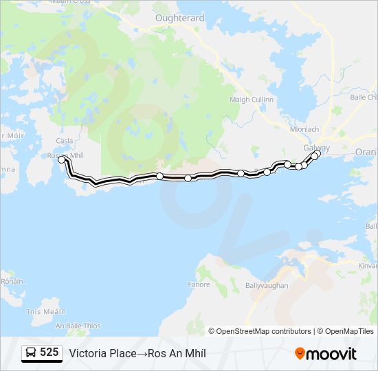 525 bus Line Map