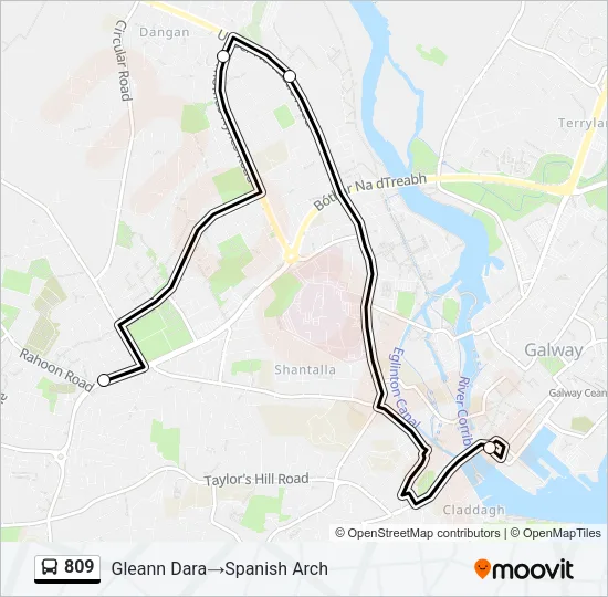 809 Bus Line Map
