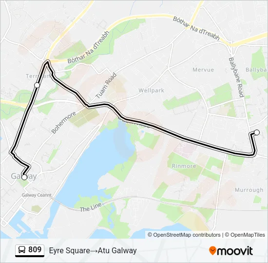 809 Bus Line Map