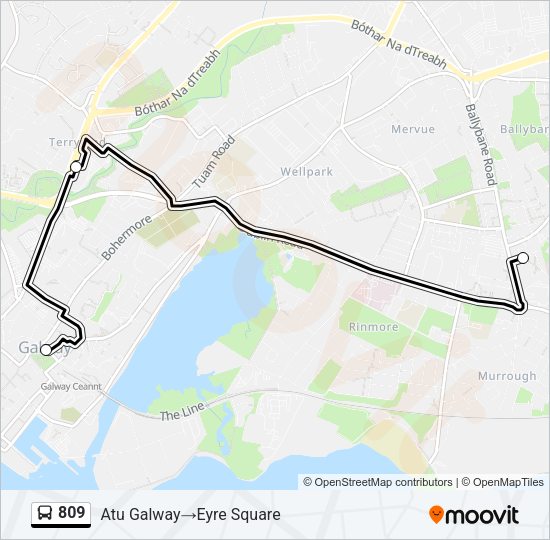 809 Bus Line Map