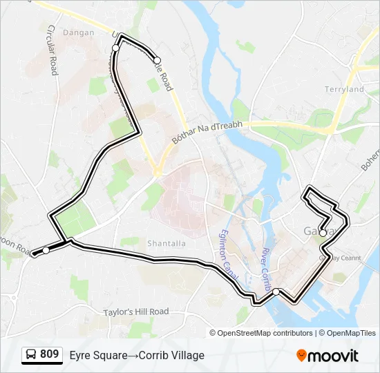809 Bus Line Map