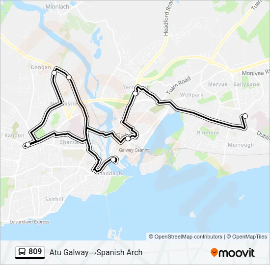 809 Bus Line Map
