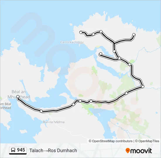 945 Bus Line Map