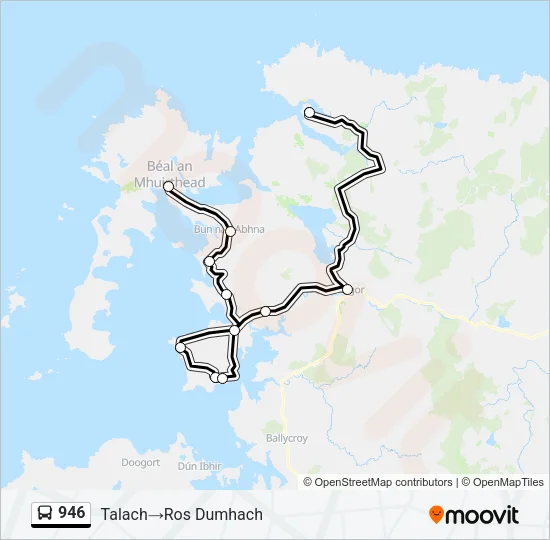 946 Bus Line Map