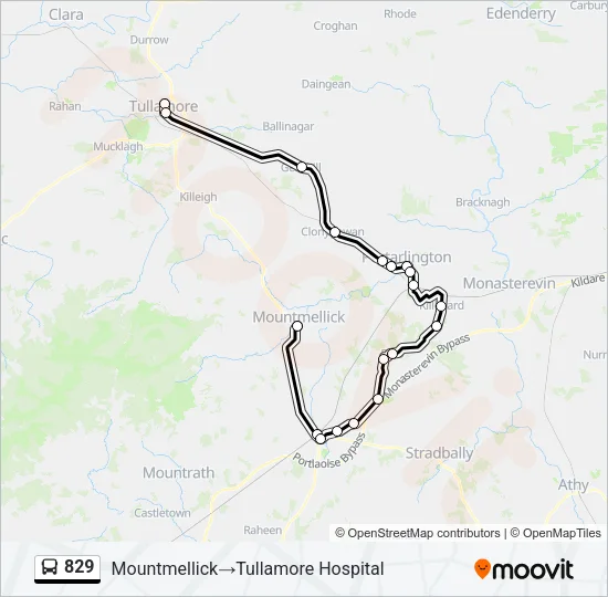 829 Bus Line Map