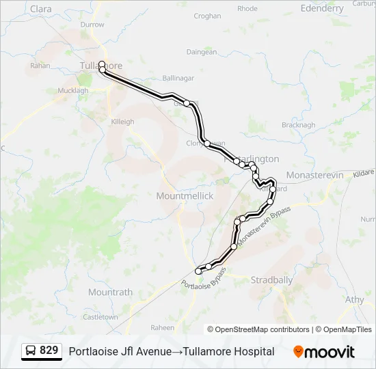 829 Bus Line Map