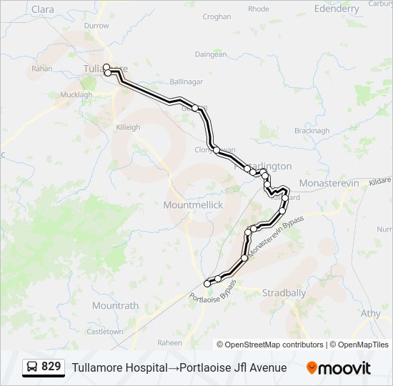 829 Bus Line Map