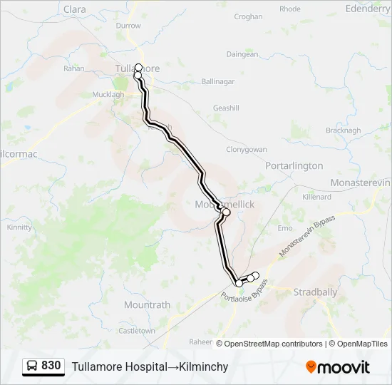 830 Bus Line Map