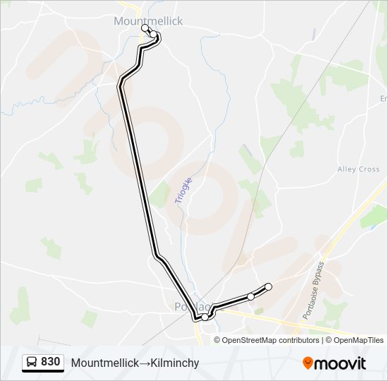 830 Bus Line Map