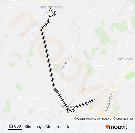 830 bus Line Map