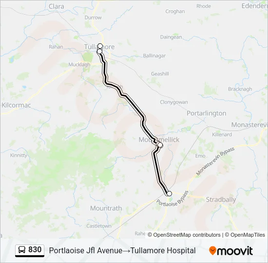 830 Bus Line Map
