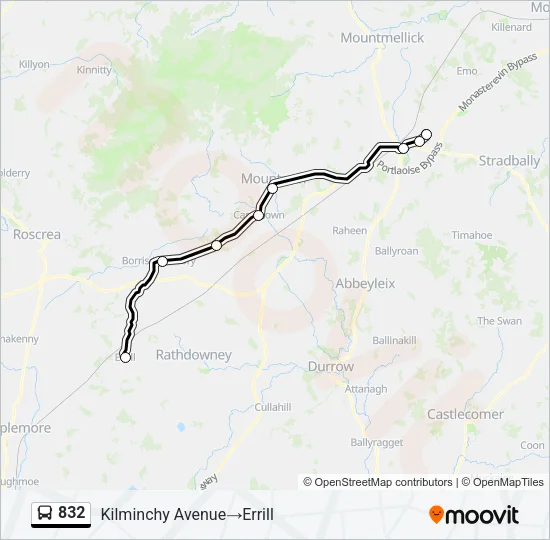 832 Bus Line Map