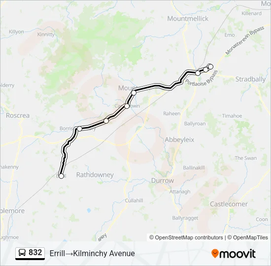 832 Bus Line Map