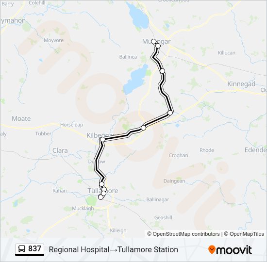 837 Bus Line Map