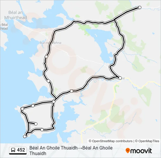 452 Bus Line Map