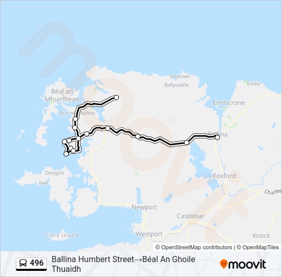 496 Bus Line Map