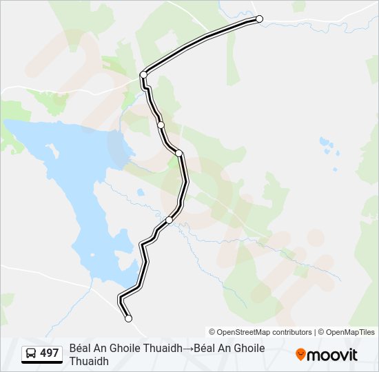 497 bus Line Map