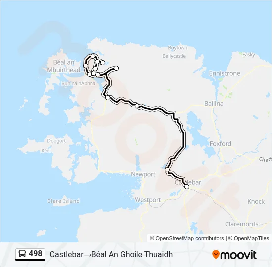 498 Bus Line Map