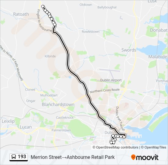 193 Bus Line Map