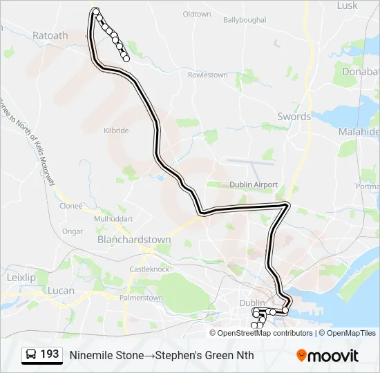 193 Bus Line Map
