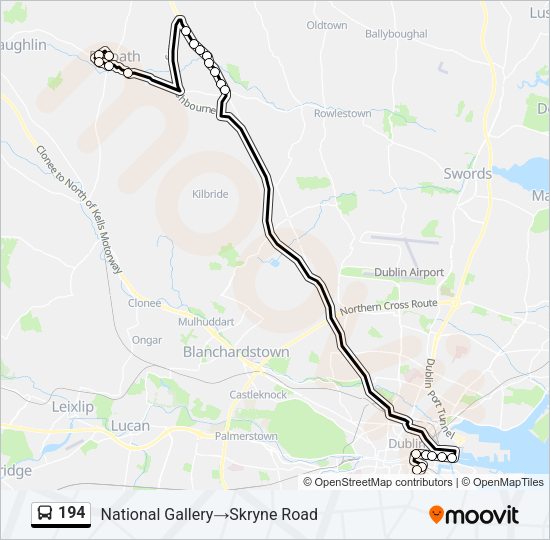 194 Bus Line Map