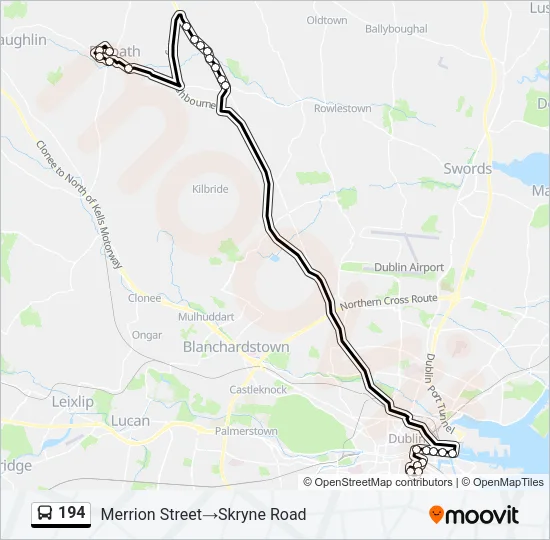 194 Bus Line Map