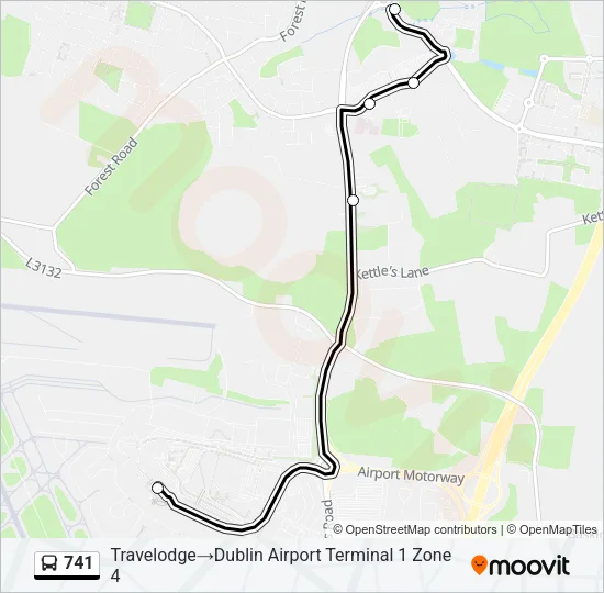 741 Bus Line Map