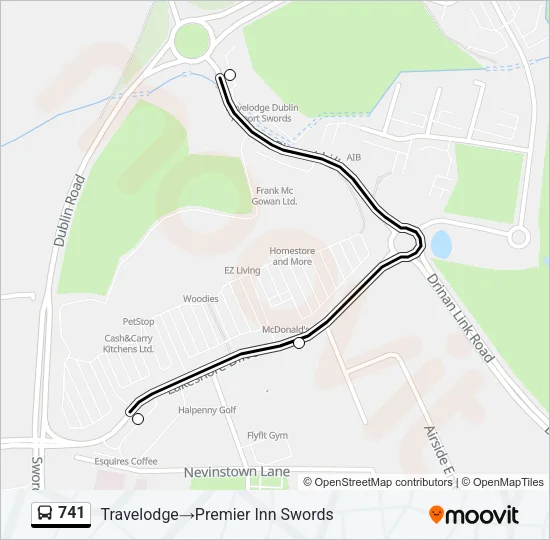 741 Bus Line Map
