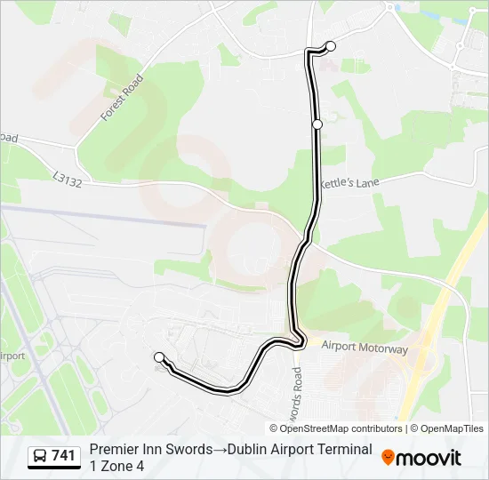 741 Bus Line Map
