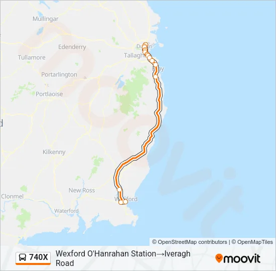 740X Bus Line Map