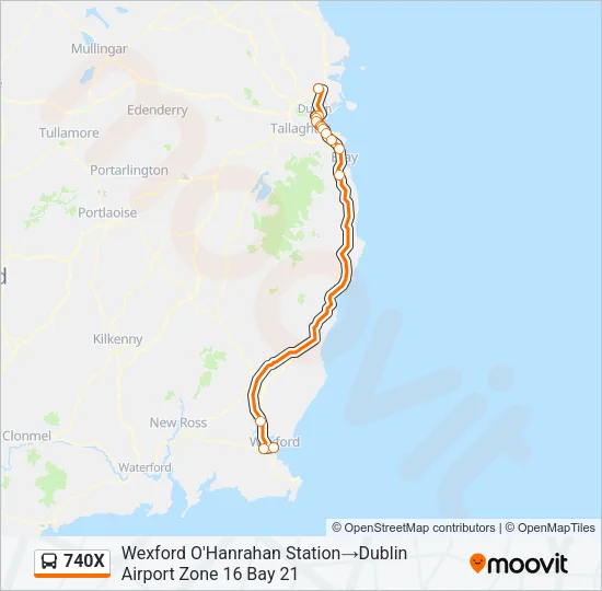 740X Bus Line Map