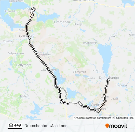 449 Bus Line Map