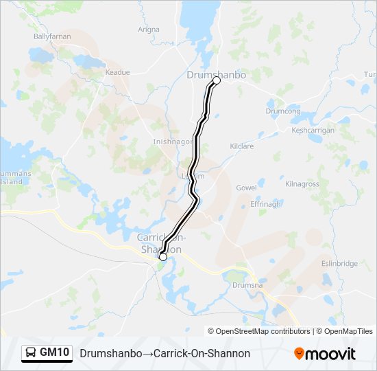 GM10 Bus Line Map