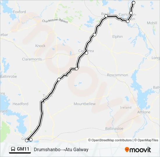 GM11 Bus Line Map