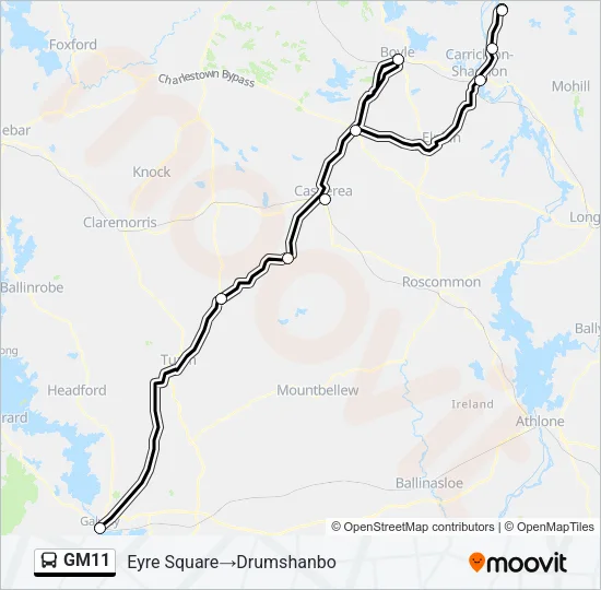 GM11 Bus Line Map