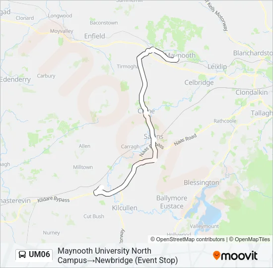Plan de la ligne UM06 de bus