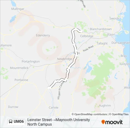 Plan de la ligne UM06 de bus
