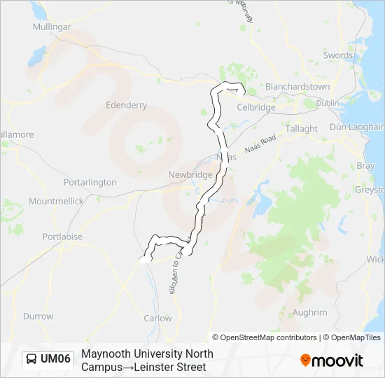 Plan de la ligne UM06 de bus