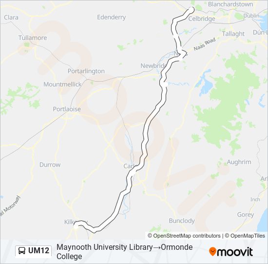 UM12 Bus Line Map