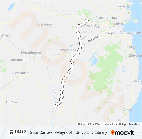 UM12 Bus Line Map