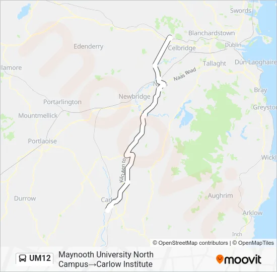 UM12 Bus Line Map